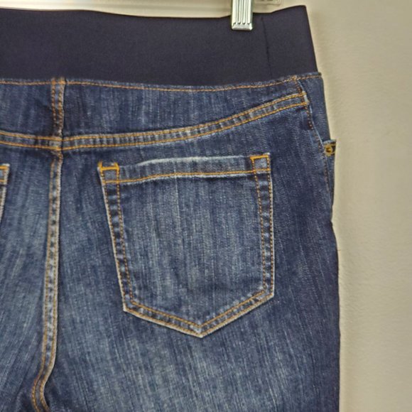 Liz Lange Maternity for Target Maternity Dark Wash Denim Jean Shorts Size M - Picture 5 of 11